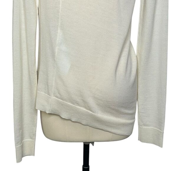 Jil Sander Ivory Wool Asymmetric Long Knit Sweater| Size S - Picture 6 of 9